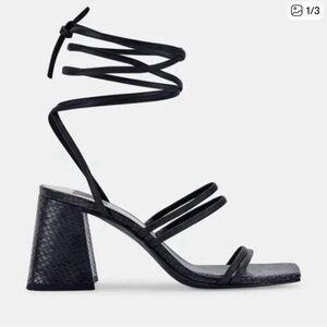Dolce Vita Paxx Black Strappy Heels